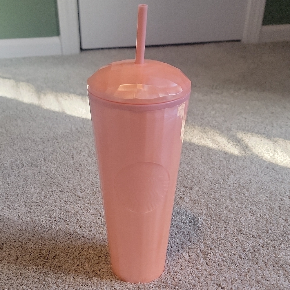 Starbucks Pink Tumbler with Straw